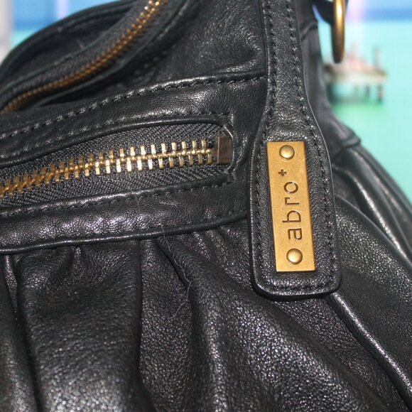 $599 ABRO Romania THE Softest Leather You EVA Felt Hobo Shoulder Bag Purse - Picture 2 of 11